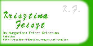 krisztina feiszt business card